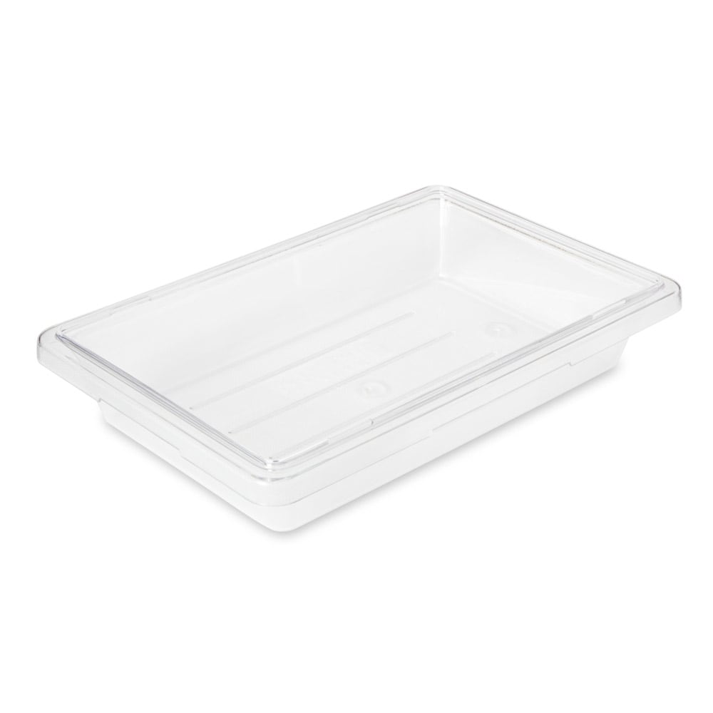 Rubbermaid FG330700CLR 2 gal Food/Tote Box - 18x12x3 1/2" Clear Poly