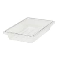 Rubbermaid FG330900CLR 3 1/2 gal Food/Tote Box - 18x12x6" Clear Poly thumbnail 8