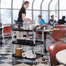 Rubbermaid FG342488BLA 3 Level Polymer Utility Cart w/ 200 lb Capacity, Raised Ledges thumbnail 4