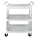 Rubbermaid FG342488OWHT 3 Level Polymer Utility Cart w/ 200 lb Capacity, Raised Ledges thumbnail 2