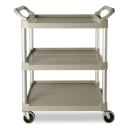 Rubbermaid FG342488PLAT 3 Level Polymer Utility Cart w/ 200 lb Capacity, Raised Ledges thumbnail 2