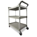 Rubbermaid FG342488PLAT 3 Level Polymer Utility Cart w/ 200 lb Capacity, Raised Ledges thumbnail 3