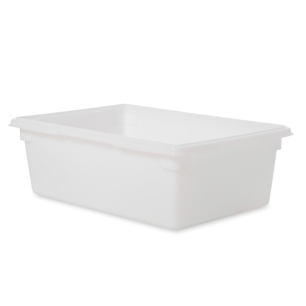 Rubbermaid FG350000WHT 12 1/2 gal Food/Tote Box - 26x18x9" White Poly