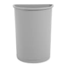 Rubbermaid FG352000GRAY 21 gallon Commercial Trash Can - Plastic, Half Round thumbnail 2