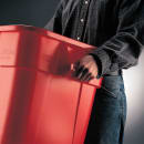 Rubbermaid FG352600RED 28 gallon Brute Trash Can - Plastic, Square, Built-in Handles thumbnail 2