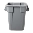 Rubbermaid FG353600GRAY 40 gallon Brute Trash Can - Plastic, Square, Built-in Handles thumbnail 2