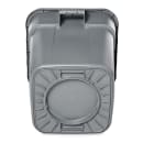 Rubbermaid FG353600GRAY 40 gallon Brute Trash Can - Plastic, Square, Built-in Handles thumbnail 3
