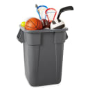 Rubbermaid FG353600GRAY 40 gallon Brute Trash Can - Plastic, Square, Built-in Handles thumbnail 4