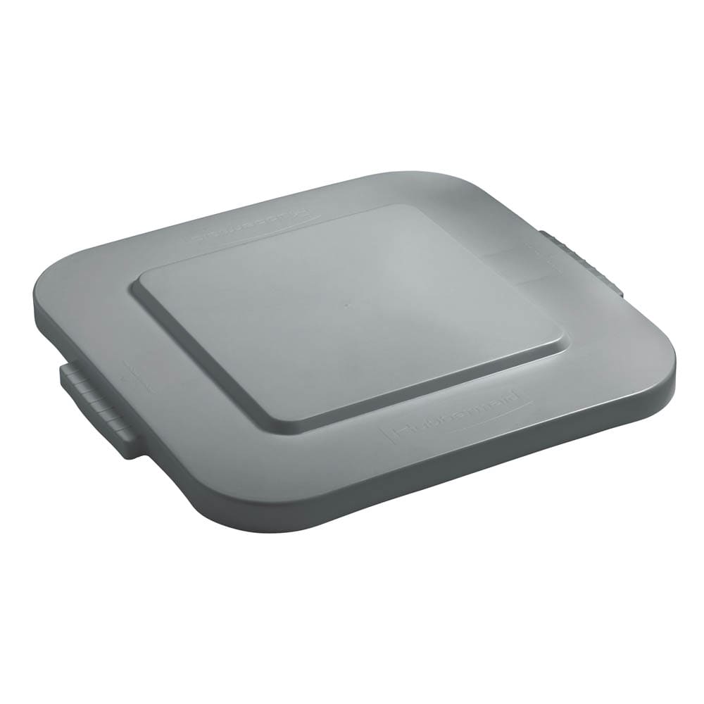 Rubbermaid FG353900GRAY Square Flat Trash Can Lid - Plastic, Gray