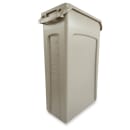 Rubbermaid FG354060BEIG 23 gal Rectangle Slim Trash Can, 22"L x 11"W x 30"H, Beige thumbnail 3