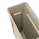 Rubbermaid FG354060BEIG 23 gal Rectangle Slim Trash Can, 22"L x 11"W x 30"H, Beige thumbnail 5