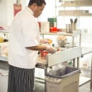 Rubbermaid FG354060BEIG 23 gal Rectangle Slim Trash Can, 22"L x 11"W x 30"H, Beige thumbnail 6