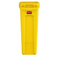 Rubbermaid FG354060GRAY 23 gal Rectangle Slim Trash Can, 22"L x 11"W x 30"H, Gray thumbnail 10