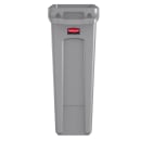 Rubbermaid FG354060GRAY 23 gal Rectangle Slim Trash Can, 22"L x 11"W x 30"H, Gray thumbnail 2