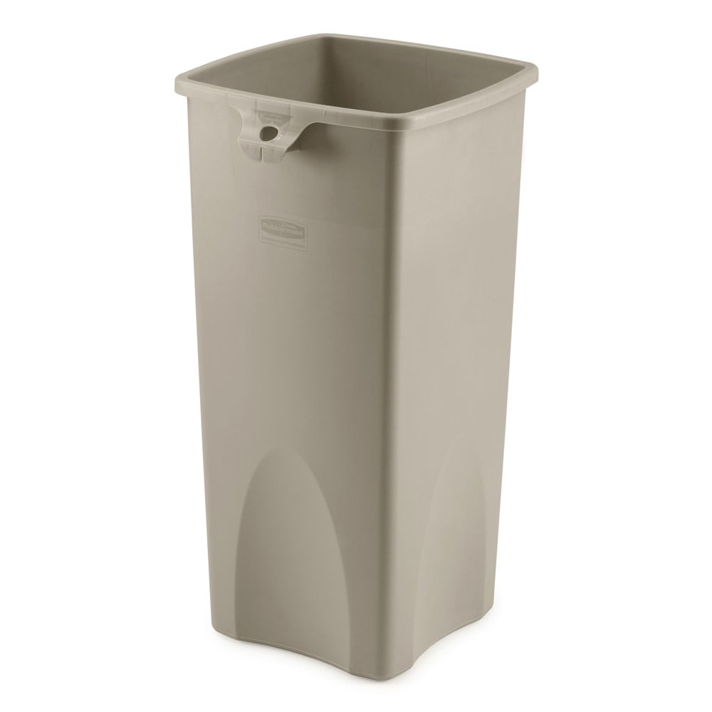 Rubbermaid FG356988BEIG 23 gallon Commercial Trash Can - Plastic, Square