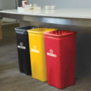 Rubbermaid FG356988BLA 23 gallon Commercial Trash Can - Plastic, Square thumbnail 5