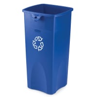 Rubbermaid FG356988BLA 23 gallon Commercial Trash Can - Plastic, Square thumbnail 7