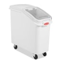 Rubbermaid FG360088WHT ProSave® Ingredient Mobile Bin - 25 Gallon Capacity, Clear Lid/White Base thumbnail 2
