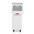 Rubbermaid FG360088WHT ProSave® Ingredient Mobile Bin - 25 Gallon Capacity, Clear Lid/White Base thumbnail 3