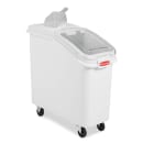 Rubbermaid FG360088WHT ProSave® Ingredient Mobile Bin - 25 Gallon Capacity, Clear Lid/White Base thumbnail 4