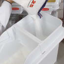 Rubbermaid FG360088WHT ProSave® Ingredient Mobile Bin - 25 Gallon Capacity, Clear Lid/White Base thumbnail 7