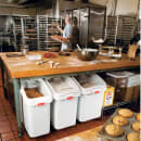 Rubbermaid FG360088WHT ProSave® Ingredient Mobile Bin - 25 Gallon Capacity, Clear Lid/White Base thumbnail 8