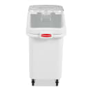 Rubbermaid FG360288WHT ProSave® Ingredient Mobile Bin - 30.81 Gallon Capacity, Clear Lid/White Base thumbnail 3