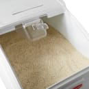 Rubbermaid FG360388WHT ProSave® Ingredient Mobile Bin - 37.62 Gallon Capacity, Clear Lid/White Base thumbnail 6