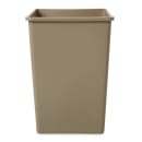 Rubbermaid FG395800BEIG 35 gallon Commercial Trash Can - Plastic, Square thumbnail 2