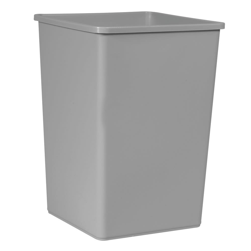 Rubbermaid FG395800GRAY 35 gallon Commercial Trash Can - Plastic, Square