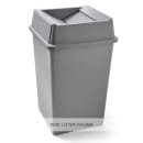 Rubbermaid FG395800GRAY 35 gallon Commercial Trash Can - Plastic, Square thumbnail 2