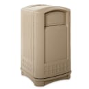 Rubbermaid FG396400BEIG 50 gal Outdoor Decorative Trash Can - Plastic, Beige thumbnail 3