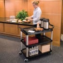 Rubbermaid FG409100BLA 3 Level Polymer Utility Cart w/ 300 lb Capacity, Raised Ledges thumbnail 4