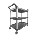 Rubbermaid FG409100GRAY 3 Level Polymer Utility Cart w/ 300 lb Capacity, Raised Ledges thumbnail 3
