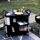 Rubbermaid FG409300BLA 40 5/8"L Polymer Bus Cart w/ (3) Levels, Shelves, Black thumbnail 2