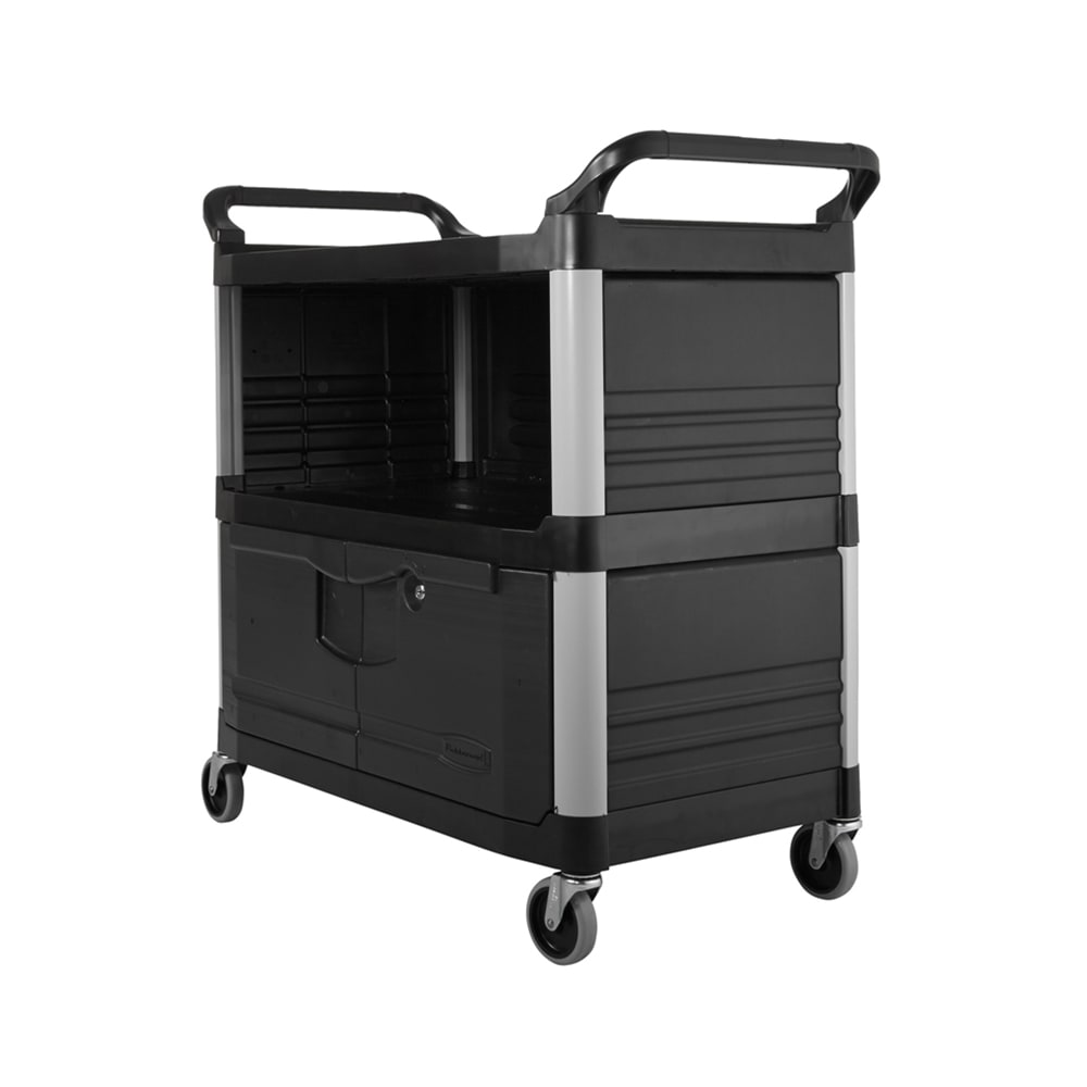 Rubbermaid FG409500BLA Equipment Cart w/ 300 lb Capacity, Black