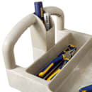 Rubbermaid FG450088BEIG 2 Level Polymer Utility Cart w/ 500 lb Capacity, Raised Ledges thumbnail 6