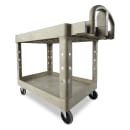 Rubbermaid FG452088BEIG 2 Level Polymer Utility Cart w/ 500 lb Capacity, Raised Ledges thumbnail 2