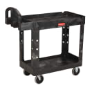 Rubbermaid FG452088BLA 2 Level Polymer Utility Cart w/ 500 lb Capacity, Raised Ledges thumbnail 2