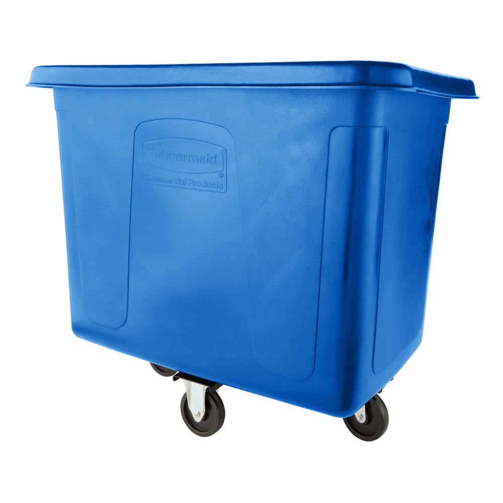 Rubbermaid FG461600DBLUE Trash Cart w/ 500 lb Capacity, Blue