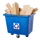 Rubbermaid FG461673BLUE 103 1/5 gal Multiple Material Recycle Bin - Indoor, Wheels thumbnail 4