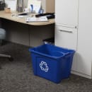 Rubbermaid FG571473BLUE 14 gal Multiple Material Recycle Bin - Indoor/Outdoor thumbnail 4