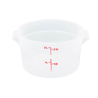 Rubbermaid FG572024CLR 2 qt Round Storage Container - Clear Poly thumbnail 4