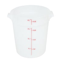 Rubbermaid FG572100WHT 4 qt Round Storage Container - White Poly thumbnail 4