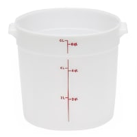Rubbermaid FG572300WHT 6 qt Round Storage Container - White Poly thumbnail 9