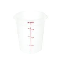 Rubbermaid FG572400WHT 8 qt Round Storage Container - White Poly thumbnail 7