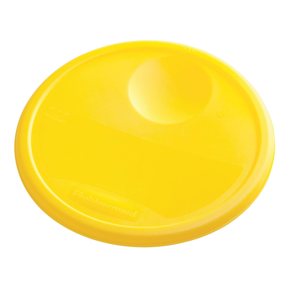 Rubbermaid FG572500YEL 10 3/10" Round Storage Container Lid - Yellow Poly
