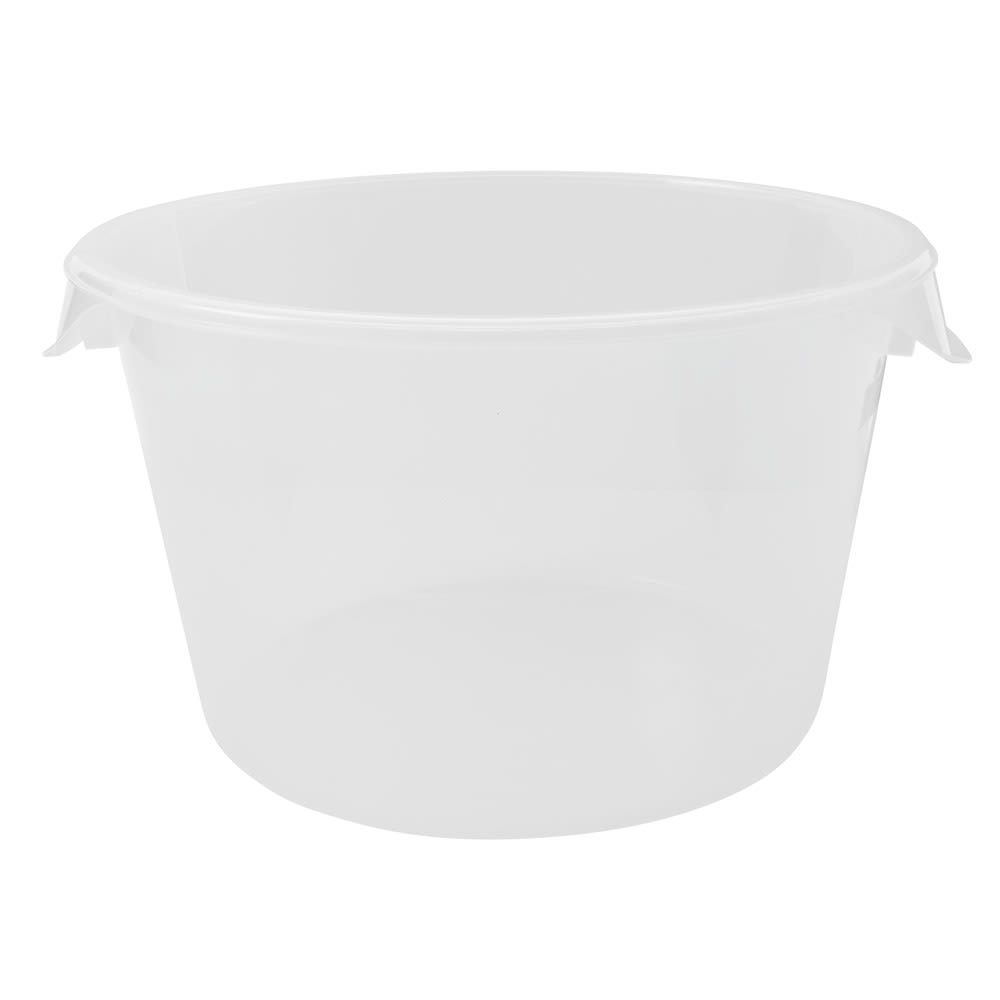 Rubbermaid FG572624CLR 12 qt Round Storage Container - Clear Poly