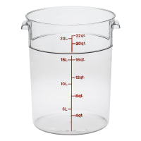 Rubbermaid FG572824CLR 22 qt Round Storage Container - Clear Poly thumbnail 4