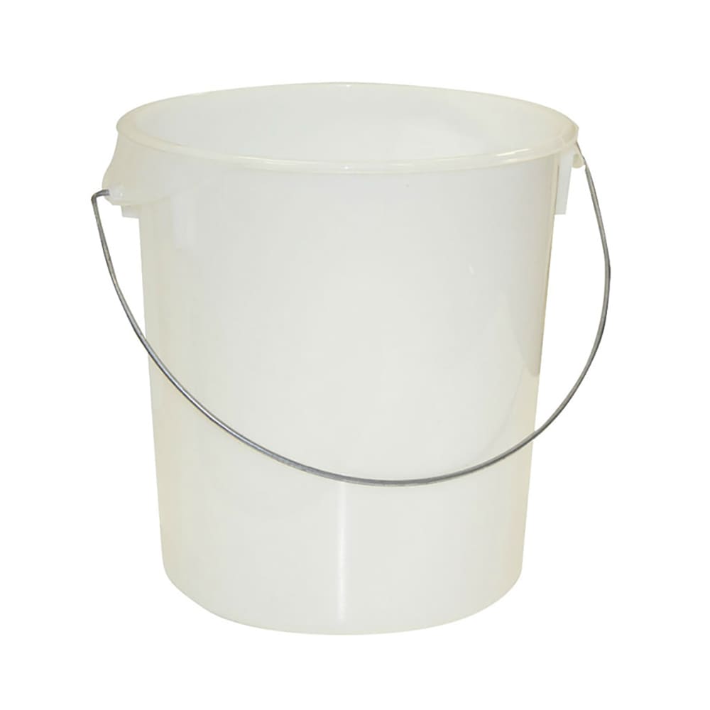 Rubbermaid FG572900WHT 22 qt Round Storage Container - Removable Bail, White Poly